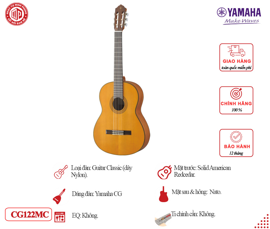 Đàn Guitar Classic Yamaha CG122MC