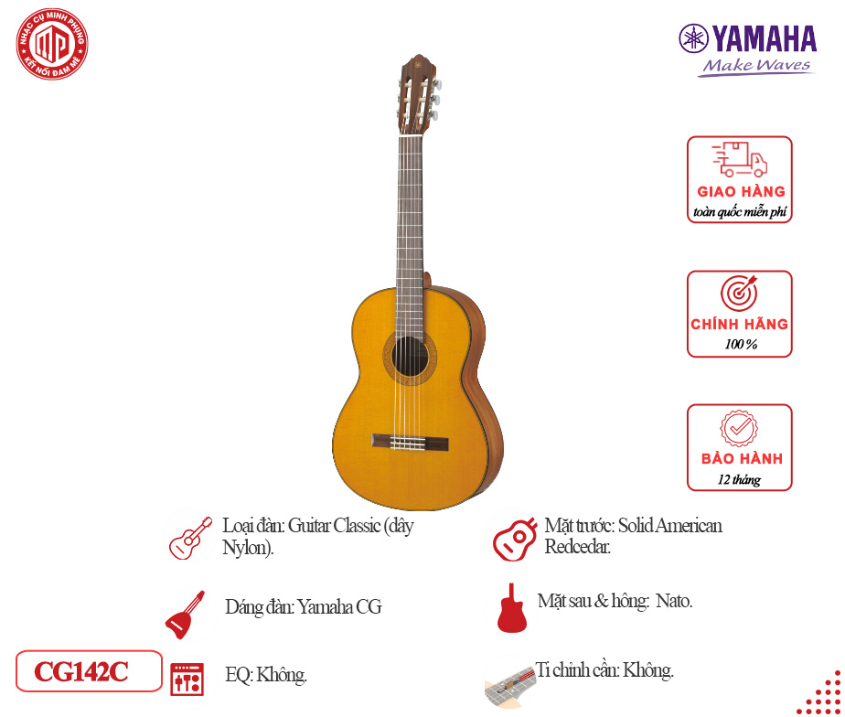 Đàn Guitar Classic Yamaha CG142C