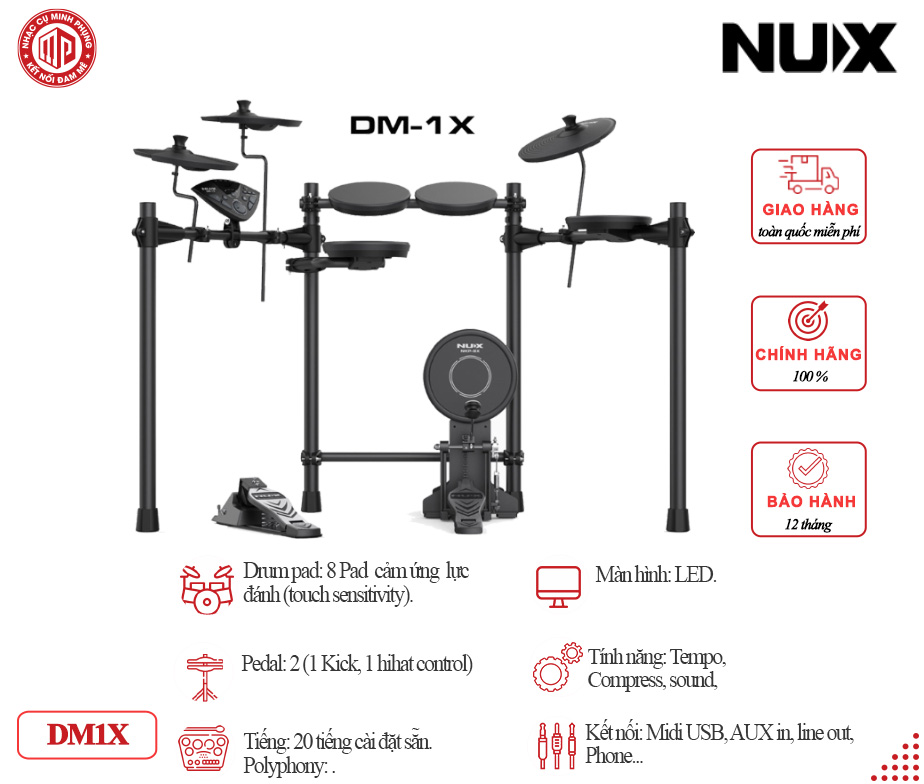 Trống điện tử Nux DM1X