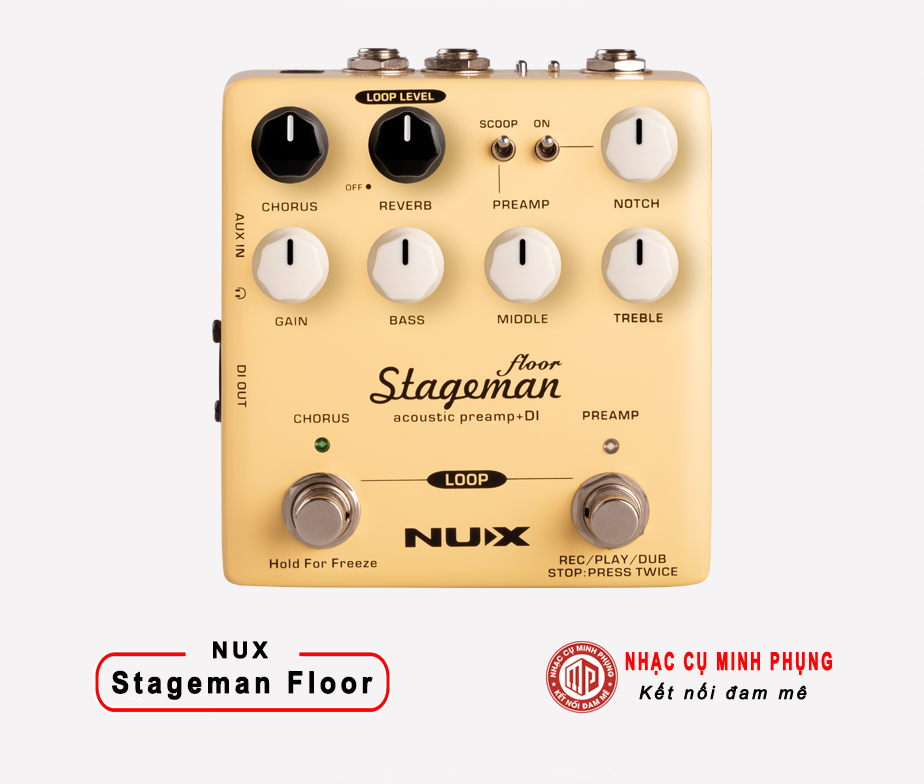 Effect Nux Acoustic Preamp & DI Stageman Floor
