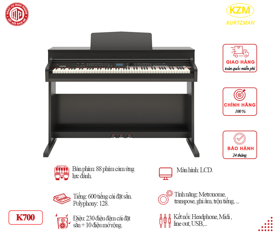  ĐÀN PIANO ĐIỆN KURTZMAN KS1