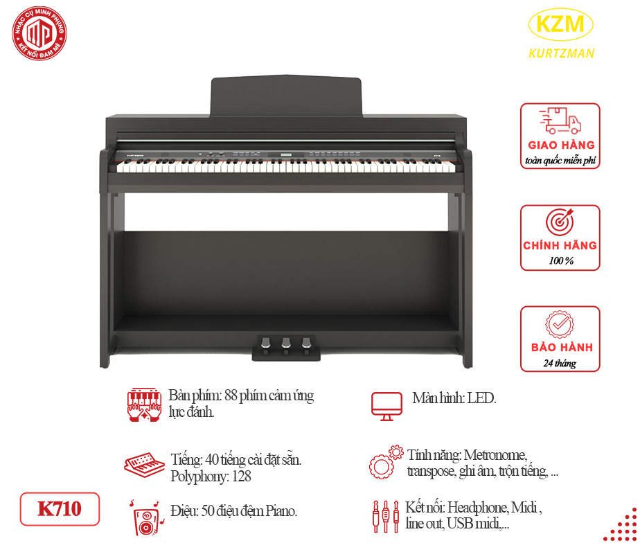 Đàn Piano điện Kurtzman K710